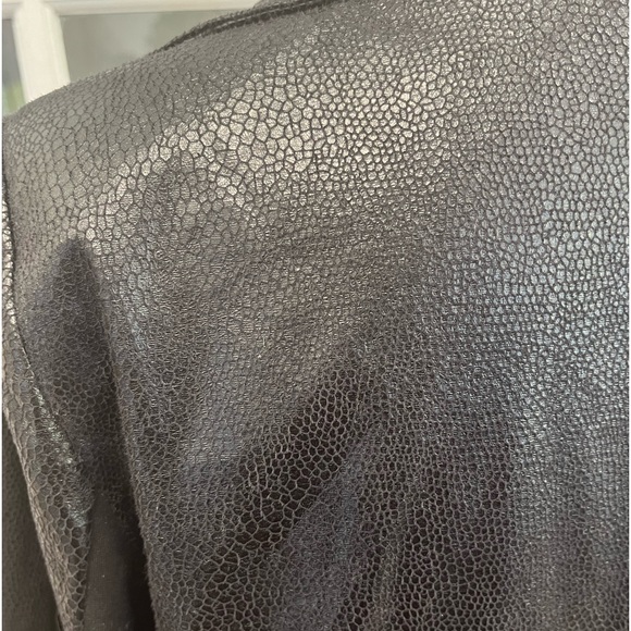 Giuliana Rancic Lightweight Faux Leather Moto Jacket Black Size Large - Picture 6 of 8